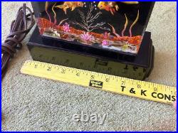 Vintage Antique Art Deco Lucite Aquarium Fish Lamp