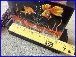 Vintage Antique Art Deco Lucite Aquarium Fish Lamp