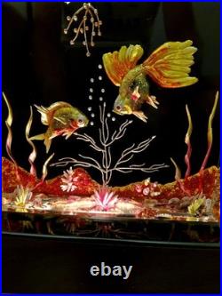 Vintage Antique Art Deco Lucite Aquarium Fish Lamp in great condition