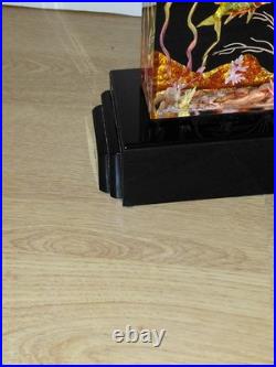 Vintage Antique Art Deco Lucite Aquarium Fish Lamp in great condition