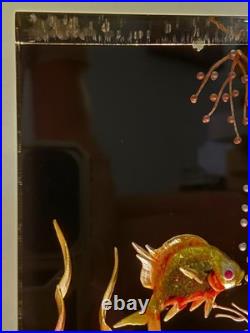 Vintage Antique Art Deco Lucite Aquarium Fish Lamp in great condition