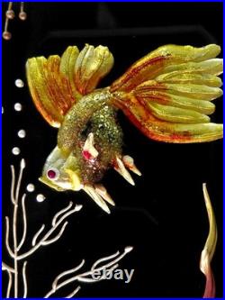Vintage Antique Art Deco Lucite Aquarium Fish Lamp in great condition