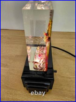 Vintage Antique Art Deco Lucite Aquarium Fish Lamp in great condition