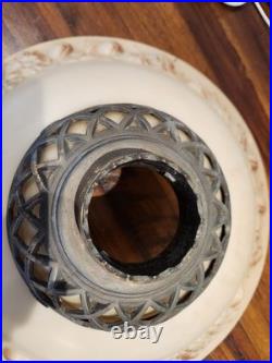 Vintage Antique Art Deco Torchiere Lamp Shade Embossed 16 Peach