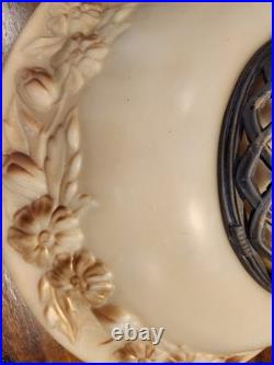 Vintage Antique Art Deco Torchiere Lamp Shade Embossed 16 Peach