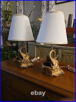 Vintage Antique Frankart Art Deco Elephant Head Boudoir / Table Lamps. 1920/30s