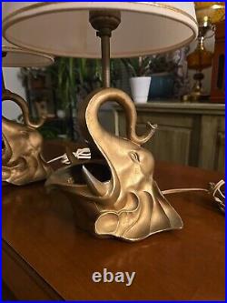 Vintage Antique Frankart Art Deco Elephant Head Boudoir / Table Lamps. 1920/30s