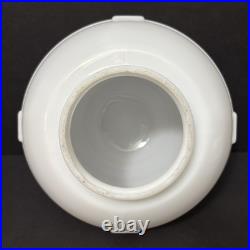 Vintage Antique J. C. Virden Milk Glass Red Stencil Art Deco Globe Light Lamp