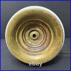 Vintage Antique J. C. Virden Milk Glass Red Stencil Art Deco Globe Light Lamp