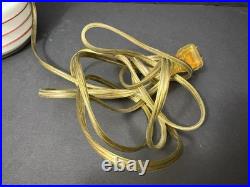 Vintage Antique J. C. Virden Milk Glass Red Stencil Art Deco Globe Light Lamp