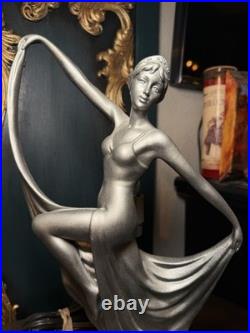 Vintage Apollo Art Deco Style Dancing Lady Figural Lamp