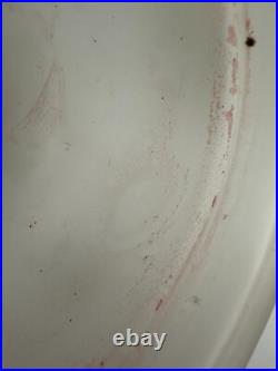 Vintage Art Deco 1939 Worlds Fair Frosted White Glass with Red Saturn Lamp