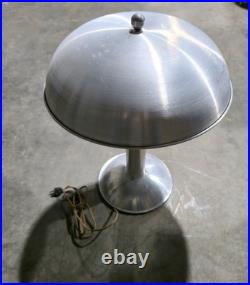 Vintage Art Deco Aluminum Spun Table Lamp