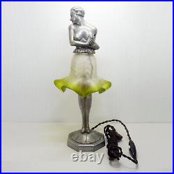 Vintage Art Deco BREVETE Nude Lady Lamp Night Light