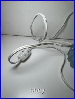 Vintage Art Deco Blue Frosted Bullet \ Skyscraper Boudoir Lamp