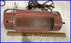 Vintage Art Deco Boudoir Lamps & Over The Bed 1930s Pink Depression Glass works