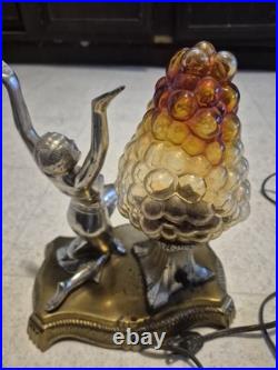 Vintage Art Deco Boudoir Table lamp Woman Dancer Winged Victory