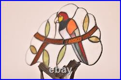 Vintage Art Deco Boudoir lamp Stained Glass shade Nude Woman Winged Victory