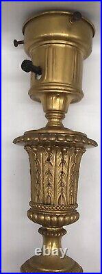 Vintage Art Deco Brass And Marble Lamp. 22-4