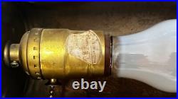 Vintage Art Deco Brass Bankers Desk Lamp Scalloped Shade