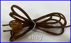 Vintage Art Deco Brass Bankers Desk Lamp Scalloped Shade