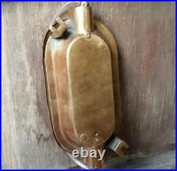 Vintage Art Deco Brass & Glass Rod Wall Ceiling Fixture Sconces Ship Light Lamp