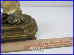 Vintage Art Deco Bronze Brass Tone Boy Painting Figure Figurine Lamp