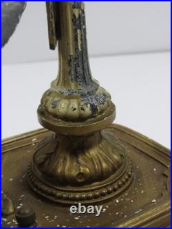 Vintage Art Deco Bronze Brass Tone Boy Painting Figure Figurine Lamp