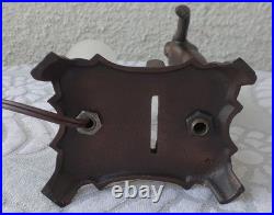 Vintage Art Deco Bronze Nude Lady Lamp Woman Frosted Glass Shade Flapper Leviton