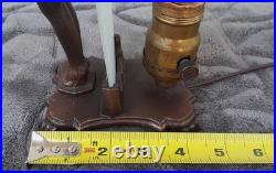 Vintage Art Deco Bronze Nude Lady Lamp Woman Frosted Glass Shade Flapper Leviton Vintage Art Deco Bronze Nude Lady Lamp Woman Frosted Glass Shade Flapper Leviton