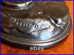 Vintage Art Deco Bronze Signed Emile Bruchon Nymph Lamp