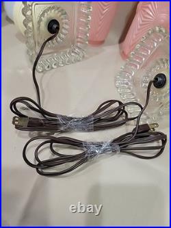 Vintage Art Deco Bullet Torpedo Skyscraper Glass Boudoir Table Lamps 12 Work