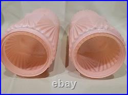 Vintage Art Deco Bullet Torpedo Skyscraper Glass Boudoir Table Lamps 12 Work