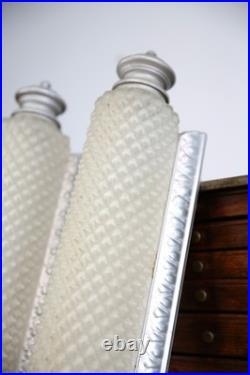 Vintage Art Deco Bullet Torpedo Skyscraper Glass Wall Sconce Lamps Antique Set