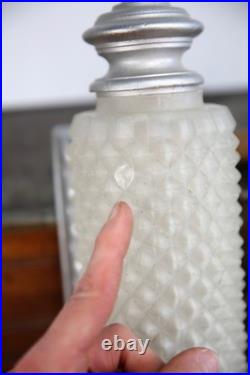 Vintage Art Deco Bullet Torpedo Skyscraper Glass Wall Sconce Lamps Antique Set