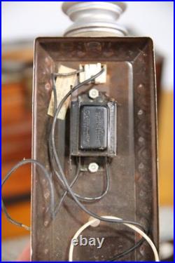 Vintage Art Deco Bullet Torpedo Skyscraper Glass Wall Sconce Lamps Antique Set