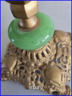 Vintage Art Deco Candlelabra Table Lamp Works Marked 25 On Base EUC