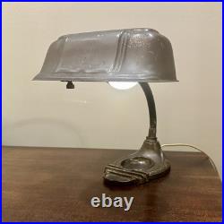 Vintage Art Deco Cast iron Desk Lamp Gooseneck