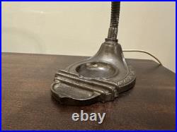 Vintage Art Deco Cast iron Desk Lamp Gooseneck
