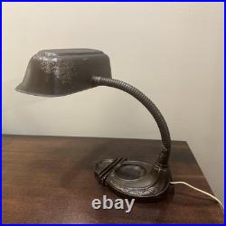 Vintage Art Deco Cast iron Desk Lamp Gooseneck