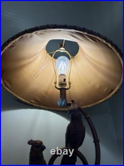 Vintage Art Deco Cockatoo Lamp, likely from the mid-20th century