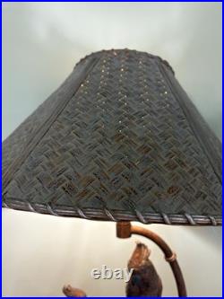 Vintage Art Deco Cockatoo Lamp, likely from the mid-20th century