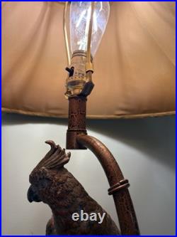 Vintage Art Deco Cockatoo Lamp, likely from the mid-20th century