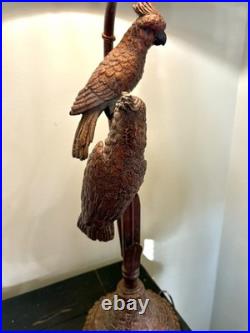 Vintage Art Deco Cockatoo Lamp, likely from the mid-20th century