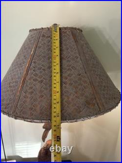 Vintage Art Deco Cockatoo Lamp, likely from the mid-20th century