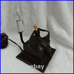 Vintage Art Deco Dancing Girl Lamp