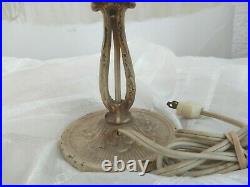 Vintage Art Deco Drape Boudoir Lamp Fringe Cast Iron