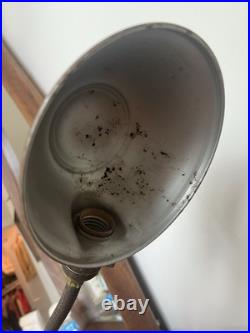 Vintage Art Deco Eagle Gooseneck Desk Lamp Cast Steel Base 1940s