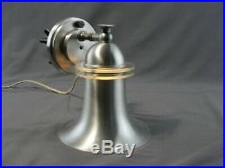 Vintage Art Deco Era Wall Sconce Light Lamp Brushed Aluminum Glass DiscsWorks