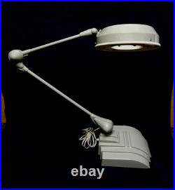 Vintage Art Deco FLEXO Art Specialty Co Magnifying Desk Drafting Table Lamp Gray
